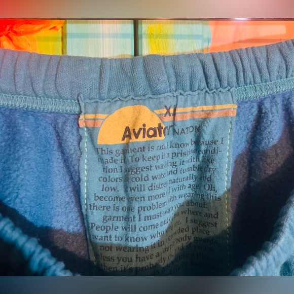 Aviator Nation Teal Sweat Pants - Picture 3 of 7